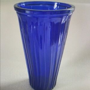 Vibrant Blue Glass Vase